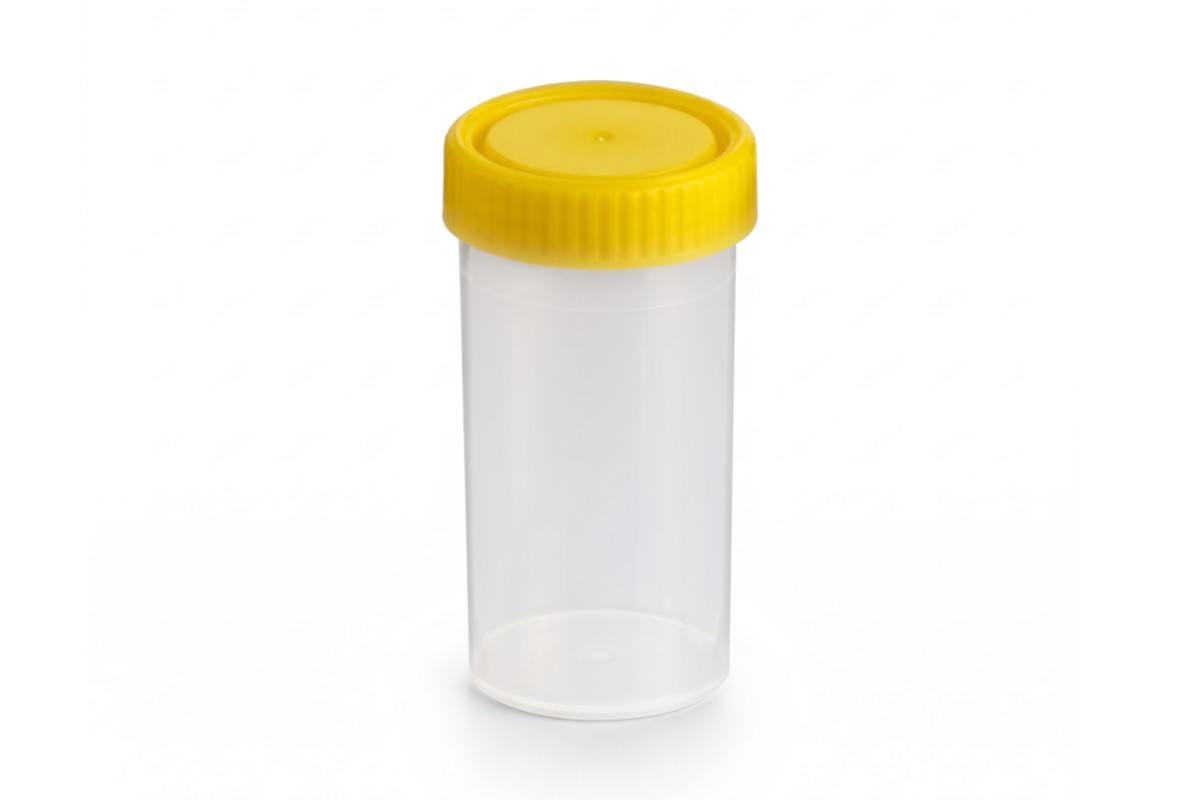 Vial Specimen with Yellow Cap 92H x 46D 1 Vial Specimen with Yellow Cap 92H x 46D