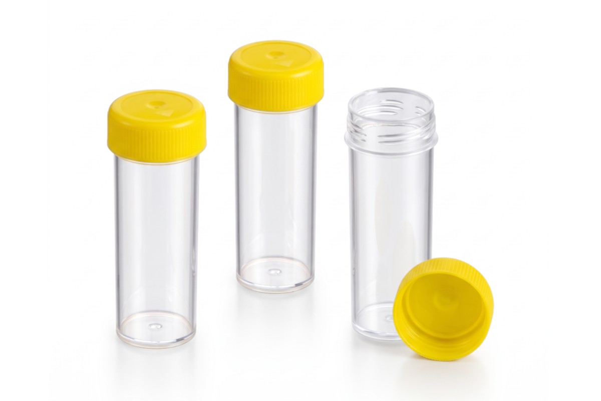 Vial Specimen with Yellow Cap 80H x 27D 1 Vial Specimen with Yellow Cap 80H x 27D