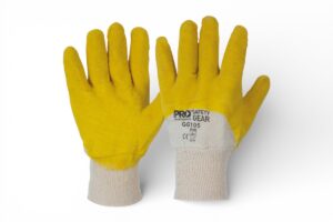 Gloves Yellow Latex Glass Gripper