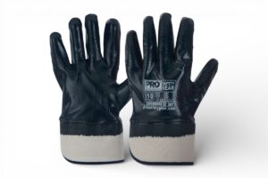 Gloves Super-Guard Nitrile W/Safety Cuff Blue