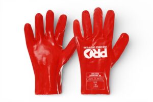 Gloves PVC Single DIP Red
