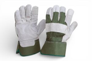 Gloves Green Cotton Back