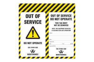 "Caution Out Of Service" Tag